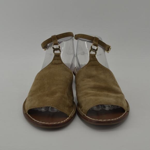 Tory Burch Gemini Link Ankle Strap Sandals Womens Flat Sz 9 - Picture 2 of 15